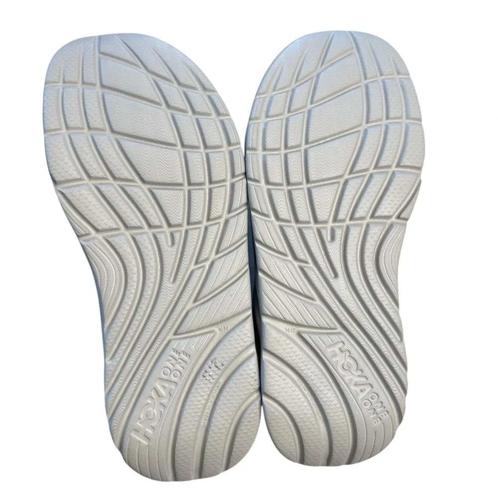 Hoka Ora Recovery Flip Grey Lunar Rock White Men's Size 12 Flip Flops Sandals